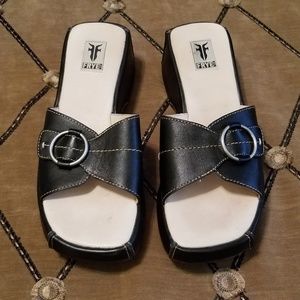 Frye Leather Wedge Sandals size 10